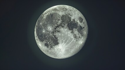 Naklejka premium Stunning Earth's Moon in High Definition