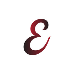 Creative gradient E letter logo collection