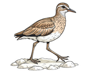 Obraz premium Inaccessible Island Rail color on a white background