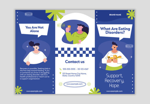 Blue And Green What Are Eating Disorders Brochure

