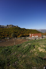 Naklejka premium Montenegro autumn hiking in vusinje valley