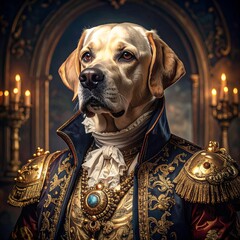 Labrador Retriever in baroque movement
