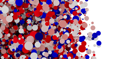 Abstract background with red, white, and blue circles. Perfect for patriotic celebrations.