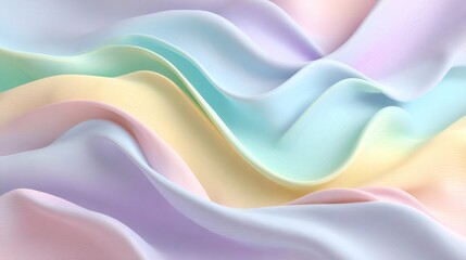 Fototapeta premium Pastel Waves: A Dreamy Abstract Image