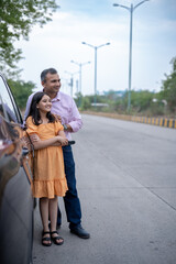 Happy indian father having playful time with little daughter . -Dad, child and family love concept