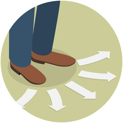 3D Isometric Flat  Illustration of Choice And Decision , Finding the Right Solution