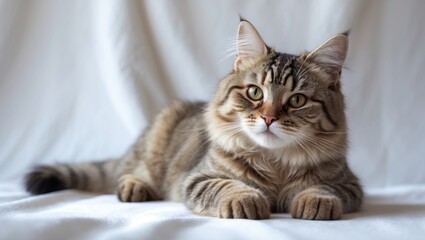 lovely kitty set against a white canvas