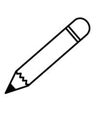 Pencil clip art design on plain white transparent isolated background for card, shirt, hoodie, sweatshirt, apparel, tag, mug, icon, poster or badge