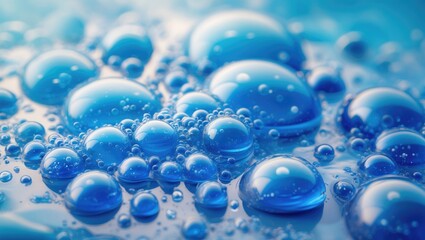 Blue oil and water composition on an abstract background.