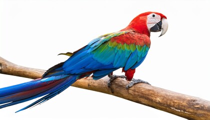 Obraz premium beautyful macaw bird isolated on white background clipping path