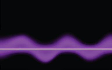 Abstract glowing ring on a dark gradient mesh background. Futuristic vector illustration with a neon-style straight shape