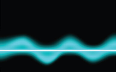 Abstract glowing ring on a dark gradient mesh background. Futuristic vector illustration with a neon-style straight shape