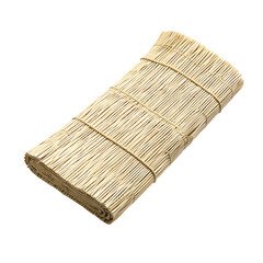 Elegant Minimalist Straw Beach Mat with a Refined D Isolated on Transparent Background