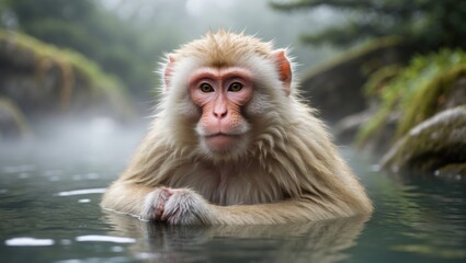 Hot Spring Habitat of Snow Monkeys: The Macaque