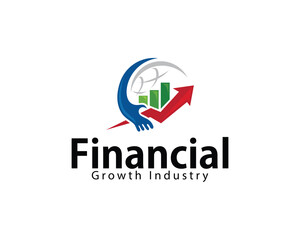 financial logo creative growth business global arrow sign market