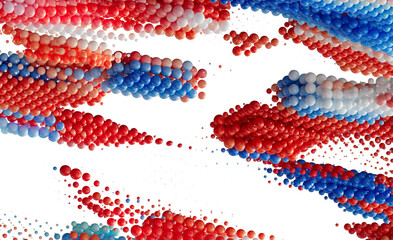 Floating balloons, red white blue, abstract background image