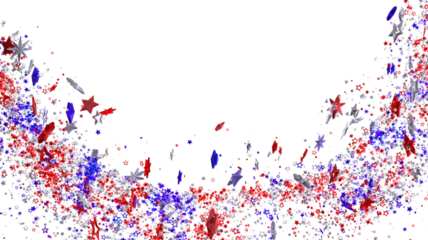 Red, white, and blue stars burst background perfect for Independence Day designs.