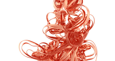 Stunning abstract image of swirling copper metal. Perfect for modern art, design, and technology projects.