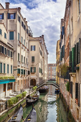 Cityscape with canal in Venice, Italy