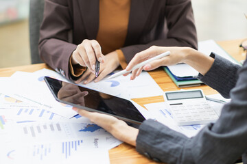 business consultant is advising an Asian businesswoman on her business investment after reviewing...