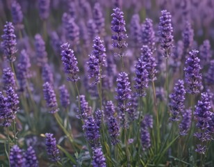 Delicate lavender flower heads, rich purple tones,  photography,  plant, lavender