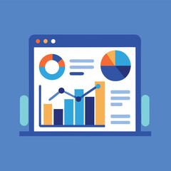 Fototapeta premium Colorful Business Data Charts and Graphs for Presentations