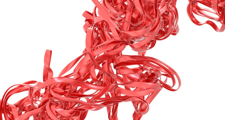 Abstract Red Ribbon Swirl