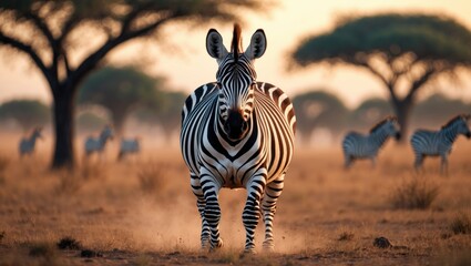 Obraz premium Picture of a zebra in the wild