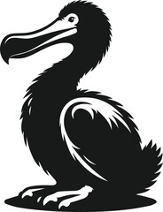 Dodo bird vector drawing animal silhouette © MostAklima