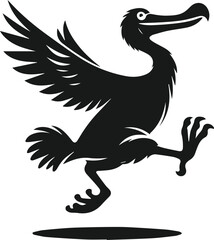 Dodo bird vector drawing animal silhouette © MostAklima