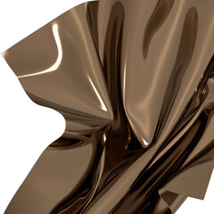 Naklejka premium Abstract Brown Metallic Fabric Drape