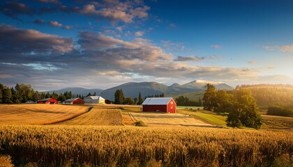 art countryside landscape rural farm and farmland field