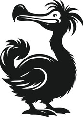 Dodo bird vector drawing animal silhouette © MostAklima