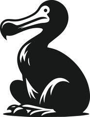 Dodo bird vector drawing animal silhouette © MostAklima