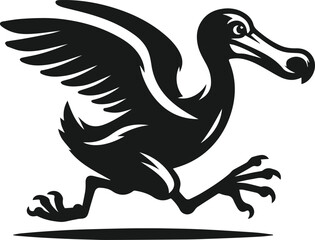 Dodo bird vector drawing animal silhouette © MostAklima