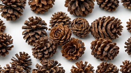 Pine cone isolated on white background.