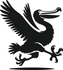 Dodo bird vector drawing animal silhouette © MostAklima