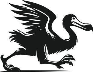 Dodo bird vector drawing animal silhouette © MostAklima