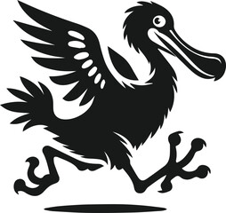 Dodo bird vector drawing animal silhouette