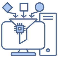Filtering Blue Icon