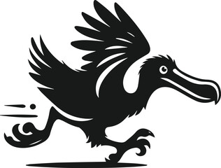 Dodo bird vector drawing animal silhouette © MostAklima