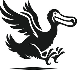 Dodo bird vector drawing animal silhouette © MostAklima