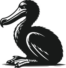 Dodo bird vector drawing animal silhouette © MostAklima