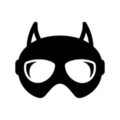 Swimming Goggles Black Vector Silhouette