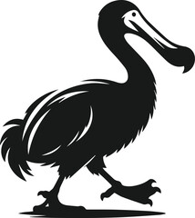 Dodo bird vector drawing animal silhouette © MostAklima