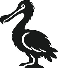 Dodo bird vector drawing animal silhouette © MostAklima