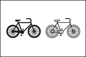 Fototapeta premium Classic Bicycle Dual Style Silhouette