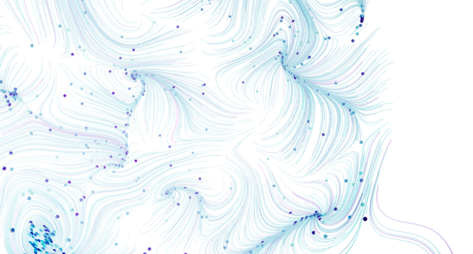 Abstract background with swirling lines and blue particles. Perfect for tech, design, or science concepts.