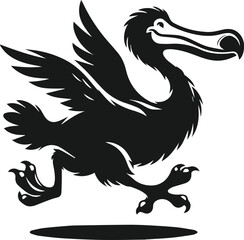 Dodo bird vector drawing animal silhouette