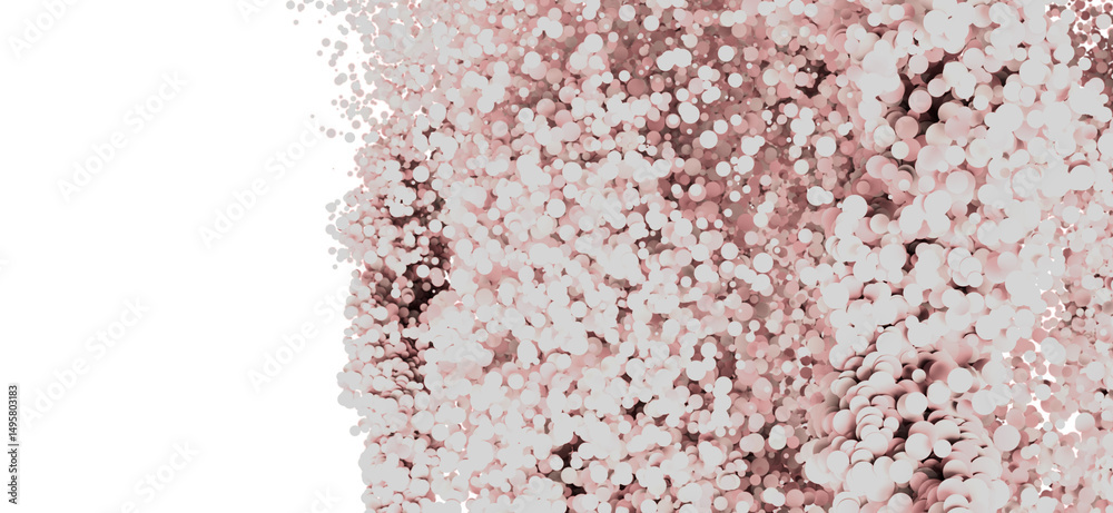 Aufkleber pink and white abstract background with bubbles. perfect for design projects.